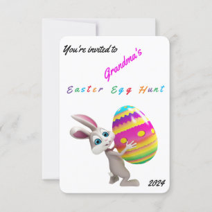 Easter Egg Hunt Invitation - Personalise Name/Year