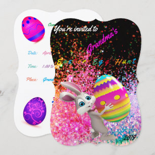 Easter Egg Hunt Invitation - Personalise Name/Year