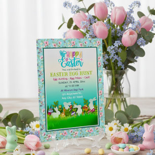 Easter Egg Hunt, Kids Easter Celebration Party Invitation