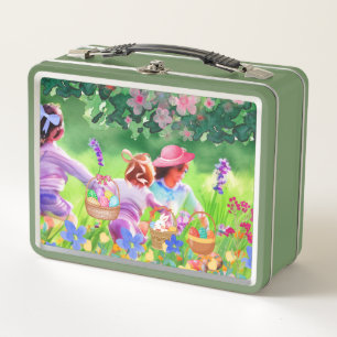 Easter Egg Hunt Metal Lunch Box