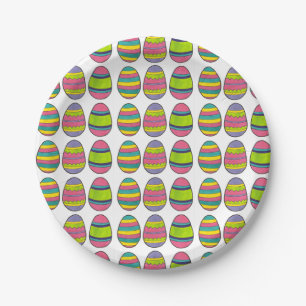Easter Egg Hunt Painted Eggs Happy Easter Party Paper Plate