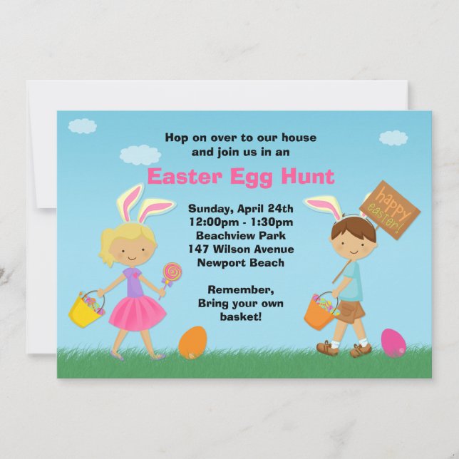 Easter Egg Hunt Party Invitation (Front)