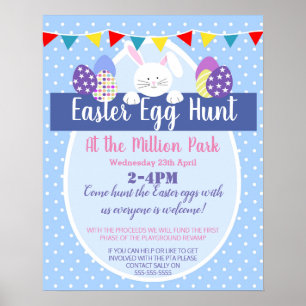 easter egg hunt party POSTER PTA EVENT