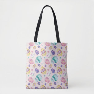 Easter Egg Hunt Pattern Colourful pastel  Tote Bag