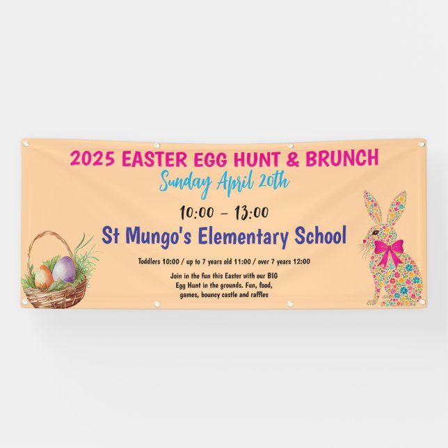 Easter Egg Hunt Personalised Banner (Horizontal)