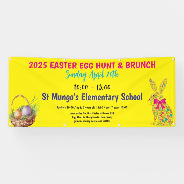 Easter Egg Hunt Personalised Banner (Horizontal)