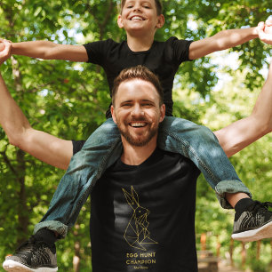 Easter Egg Hunt Personalised Minimalistic Black T-Shirt