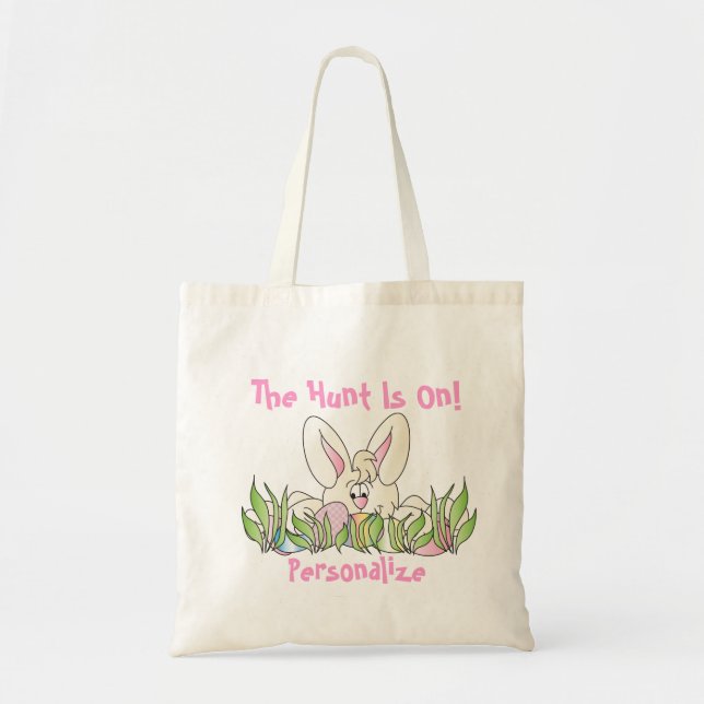 Easter Egg Hunt - Personalize Tote Bag (Front)