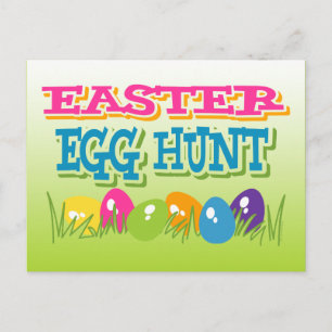 Easter Egg Hunt Postcard Invitation