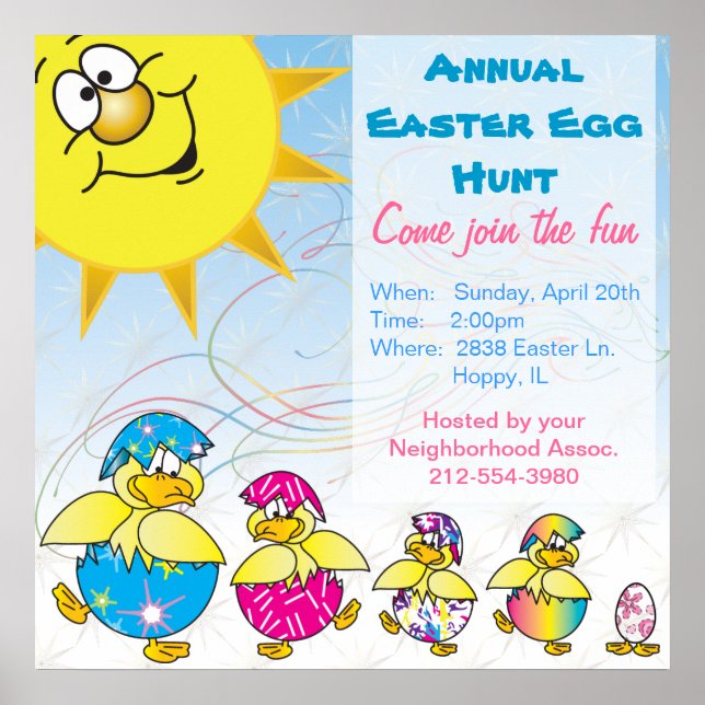 Easter Egg Hunt Poster (Front)