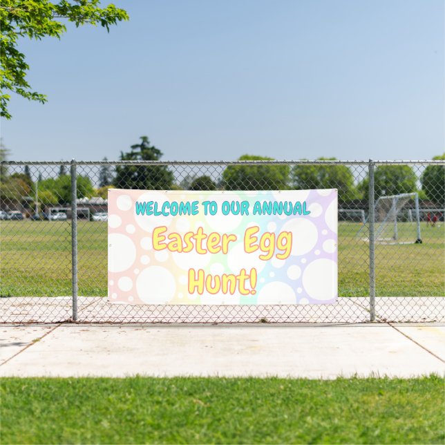 Easter Egg Hunt! Rainbow Banner (Insitu)