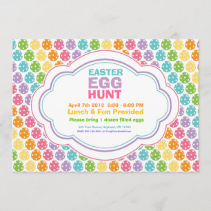 Easter Egg Hunt Rainbow Invitations