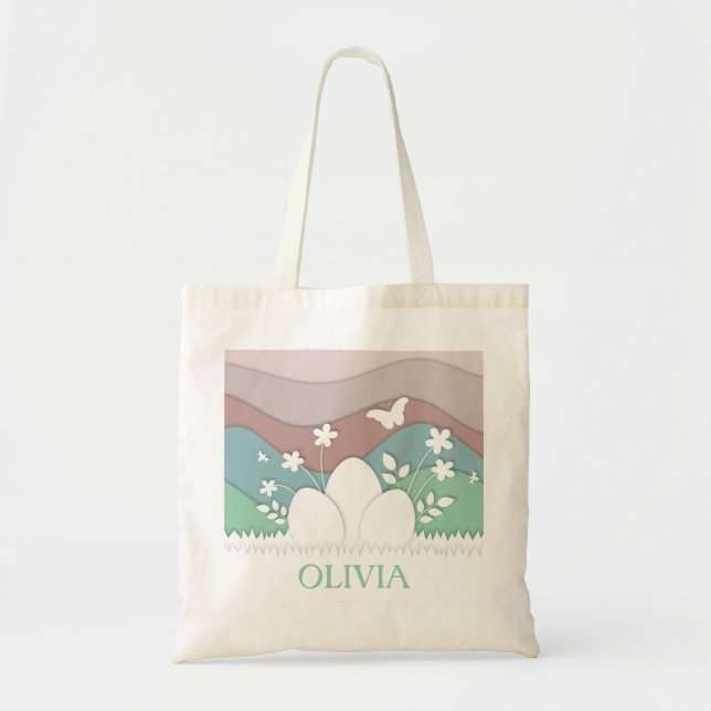 Easter egg hunt, spring holidays game tote bag (Front)