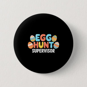 Easter Egg Hunt Supervisor Rabbit Bunny Easter Day 6 Cm Round Badge