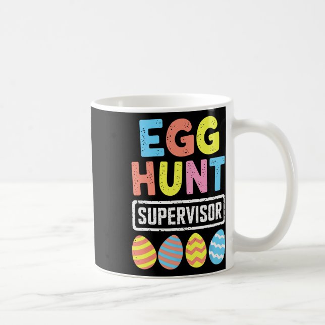 Easter Egg Hunt Supervisor Rabbit Bunny Easter Day Coffee Mug (Right)
