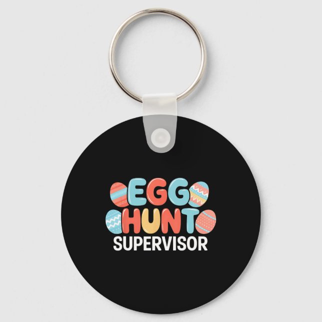 Easter Egg Hunt Supervisor Rabbit Bunny Easter Day Key Ring (Front)