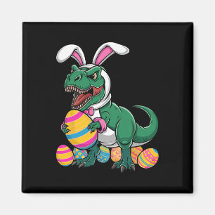 Easter Egg Hunt T Rex Dinosaur Bunny Happy Eastraw Magnet