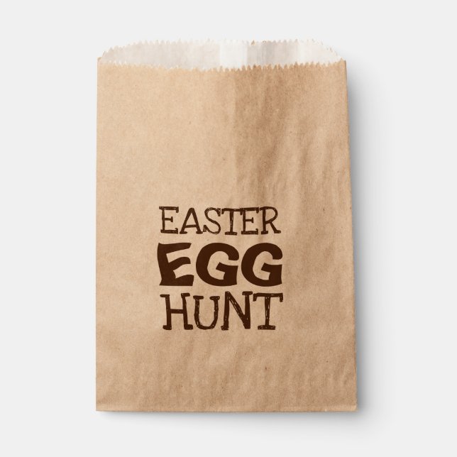 Easter Egg Hunt Typography Favour Bag (Front)