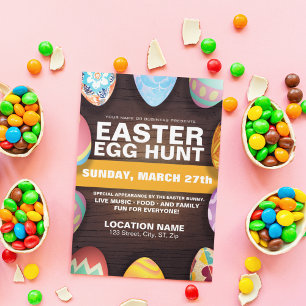 Easter Egg Hunt with Easter Eggs Flyer