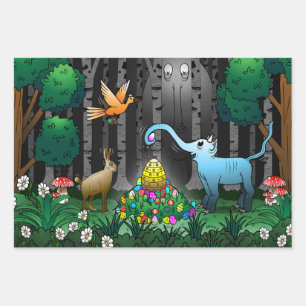 Easter Egg Hunt Wrapping Paper Sheet