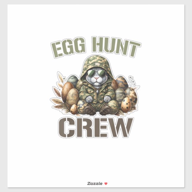 Easter Egg Hunter Crew Camo Hunting Easter Day T-S (Sheet)
