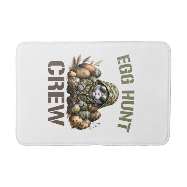 Easter Egg Hunter Crew Camo Hunting Easter Day T-S Bath Mat (Front)