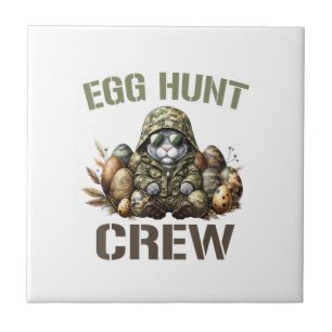 Easter Egg Hunter Crew Camo Hunting Easter Day T-S Ceramic Tile