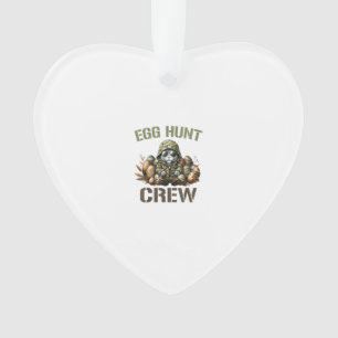 Easter Egg Hunter Crew Camo Hunting Easter Day T-S Ornament