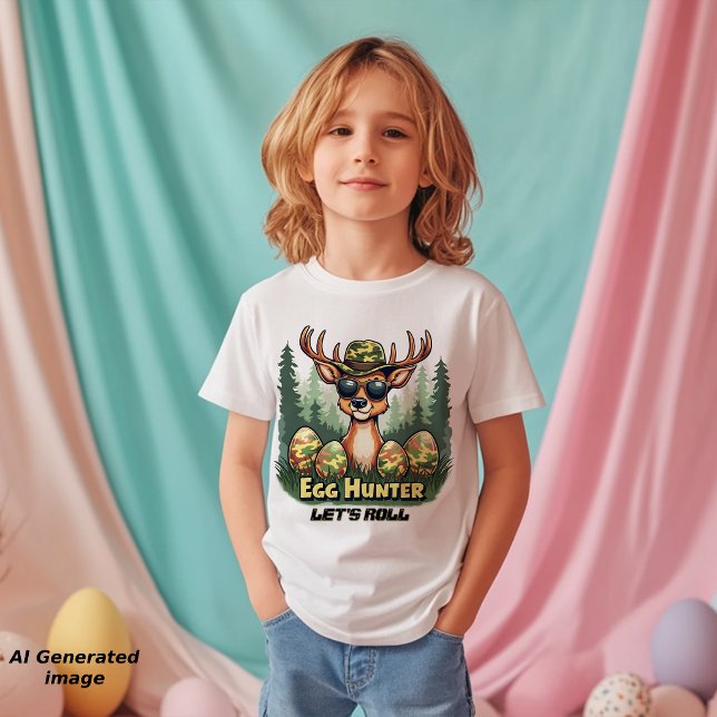 Easter Egg Hunter Let's Roll Camo Deer Toddler T-Shirt (Creator Uploaded)