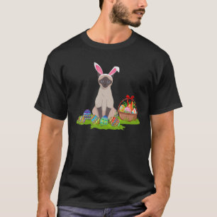 Easter Egg Hunting Bunny Balinese Cat Easter Sunda T-Shirt