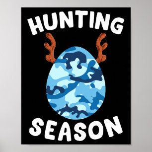 Easter Egg Hunting Season Blue Camo Camouflage Men Poster