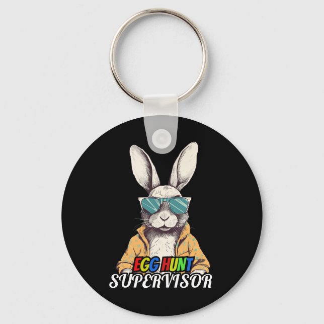 Easter Egg Hunting Supervisor Parents  Key Ring (Front)
