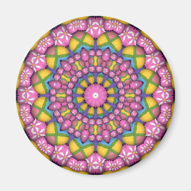 Easter Egg Kaleidoscope Magnet (Front)