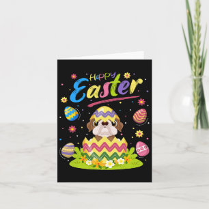 Easter Egg Lover American Bulldog Happy Easter  Card