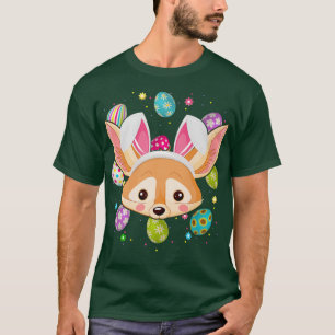 Easter Egg Lover Bunny Ear Fennec Fo Face Easter S T-Shirt