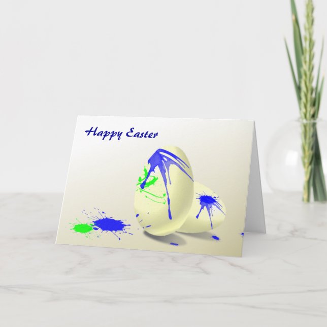 Easter egg mess holiday card (Front)