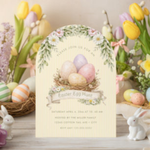 Easter Egg Nest Easter Egg Hunt Invitation