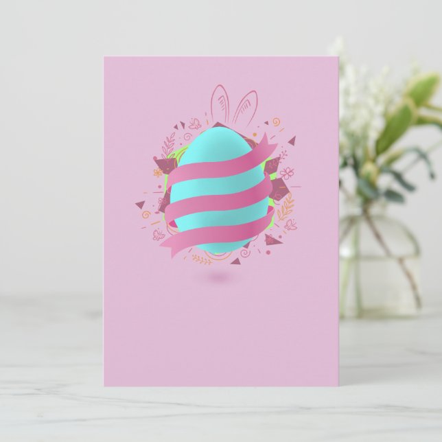 Easter Egg Non religious Holiday Card (Standing Front)