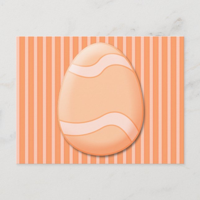Easter Egg (Orange) Postcard (Front)