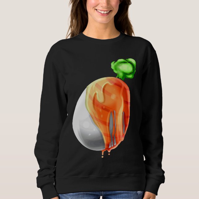 Easter Egg Painted As Carrot On Easter Sweatshirt (Front)