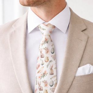 Easter Egg Pattern Spring Pastel Festive Holiday G Tie