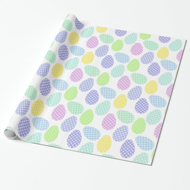 Easter Egg Pattern Wrapping Paper (Unrolled)