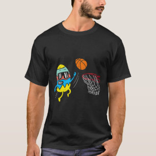 Easter Egg Playing Basketball Cute Sports Men Boys T-Shirt