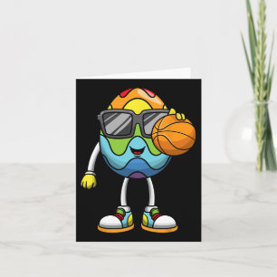Easter Egg Playing Bysketbyll Sports Boys Men Kids Card