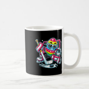 Easter Egg Playing Hockey Goalie Bunny Toddlers Ki Coffee Mug