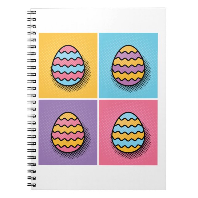 Easter Egg Pop Art Aesthetic Notebook (Front)