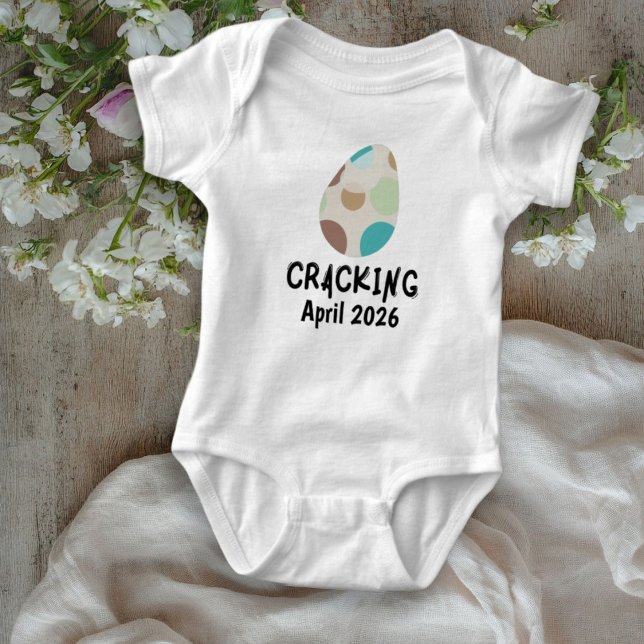 Easter Egg Pregnancy Announcement White Baby Bodysuit (Creator Uploaded)