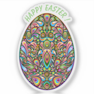 Easter Egg Psychedelic Design Kids Organic T-Shirt