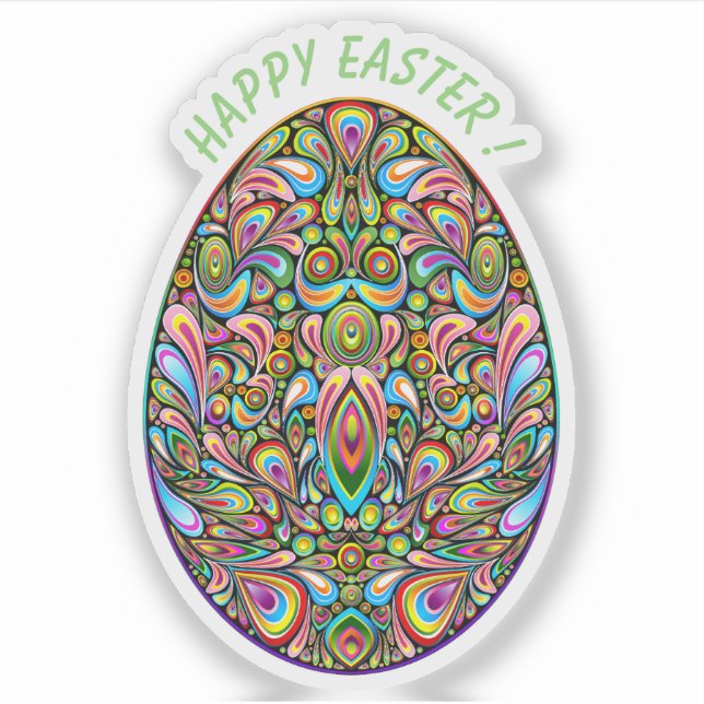 Easter Egg Psychedelic Design Kids Organic T-Shirt (Front)