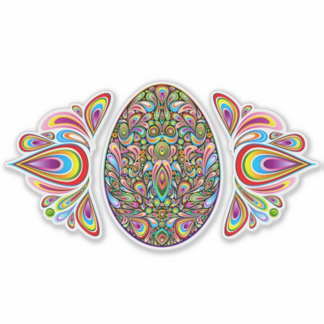 Easter Egg Psychedelic Design Kids Organic T-Shirt (Front)